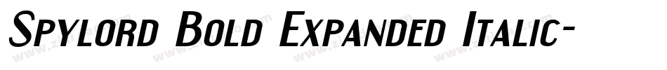 Spylord Bold Expanded Italic字体转换